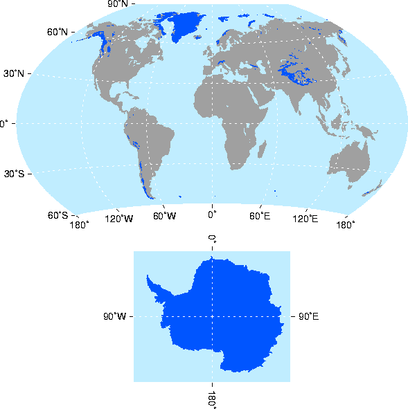 Map : World Map of Glacier and Ice Distribution - Infographic.tv