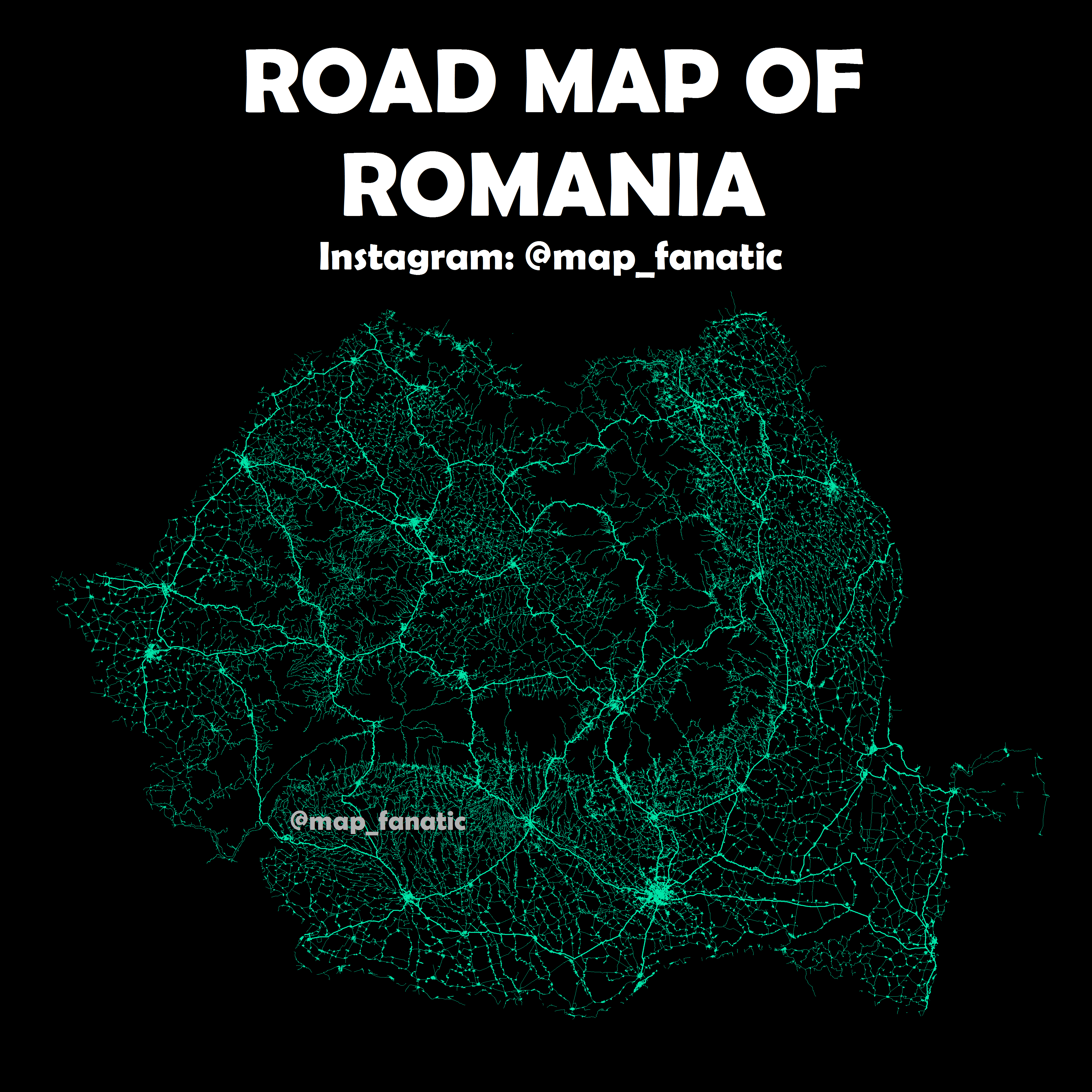 Map Road Map Of Romania By OnddIE 4 166 X 4 166 Infographic Tv   Map Road Map Of Romania By OnddIE 4166 X 