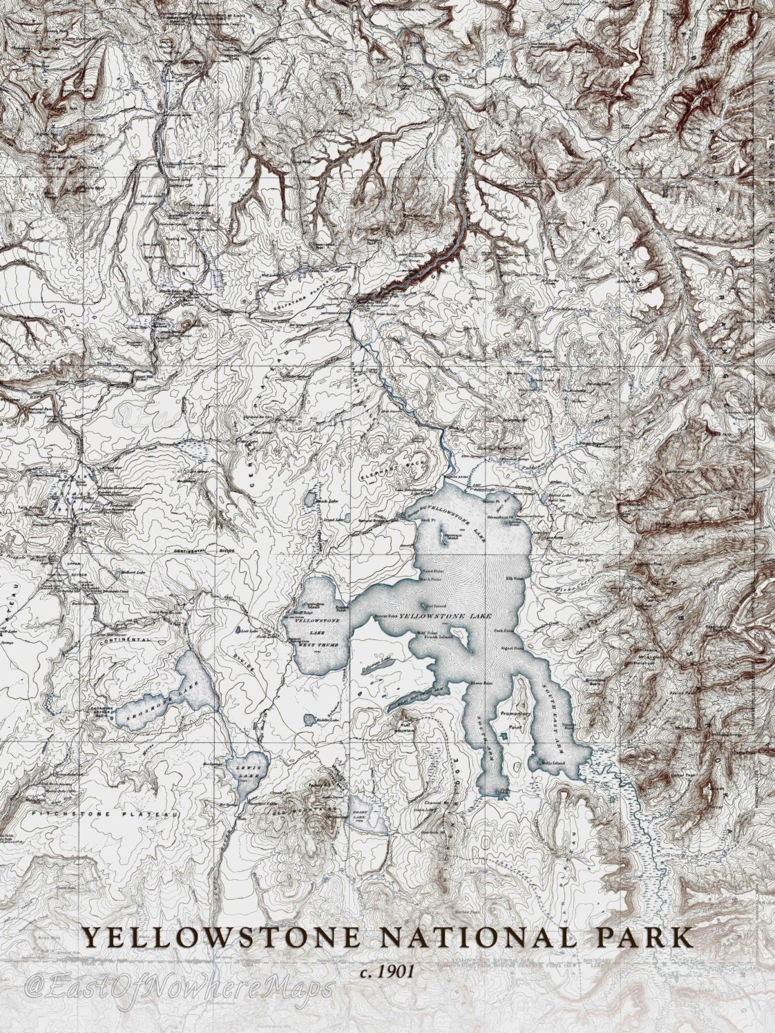 Map c. 1901 Topographic Map of Yellowstone Infographic.tv Number one infographics & data
