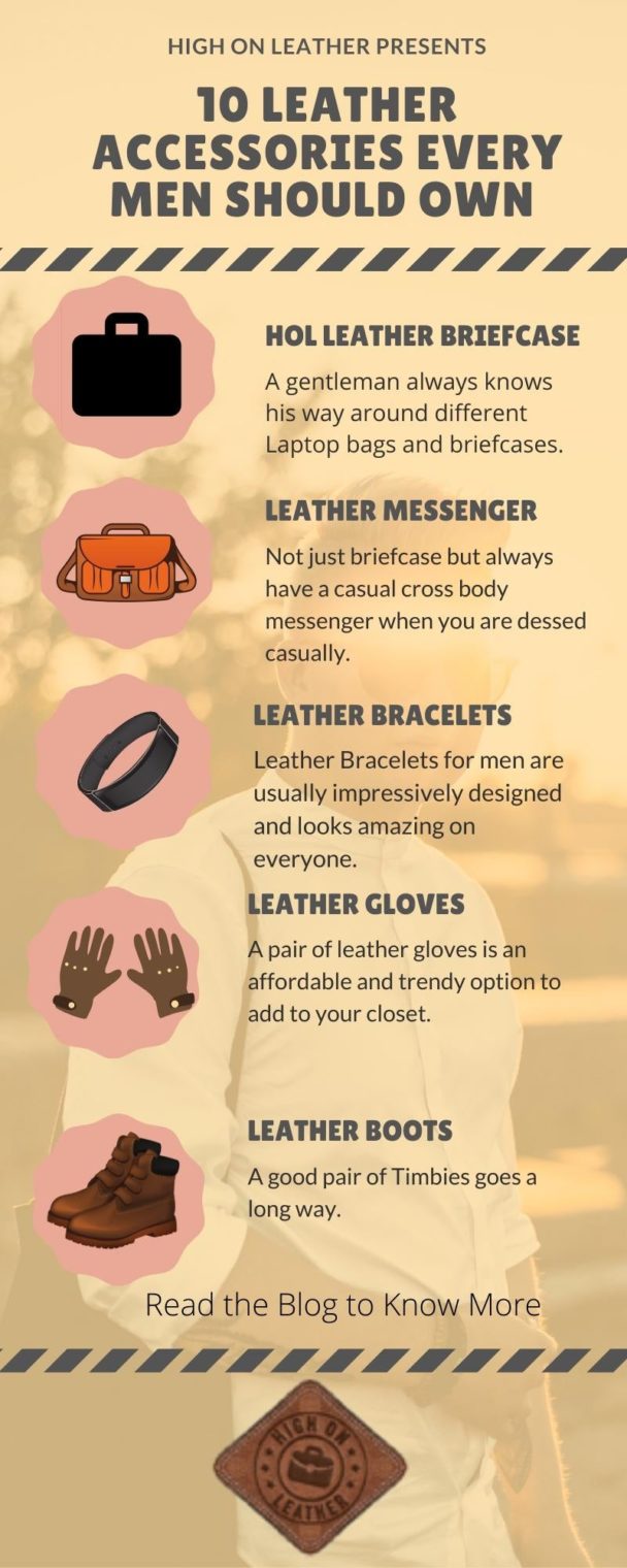 Infographic 10 Leather Accessories Every Men Should Own Infographic
