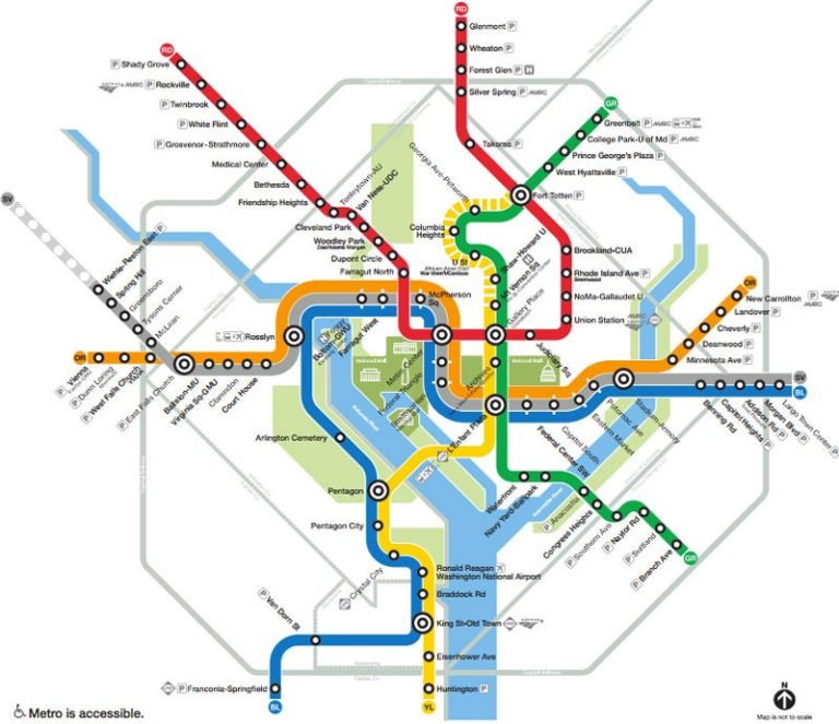Map DC Metrorail Map Infographic.tv Number one infographics