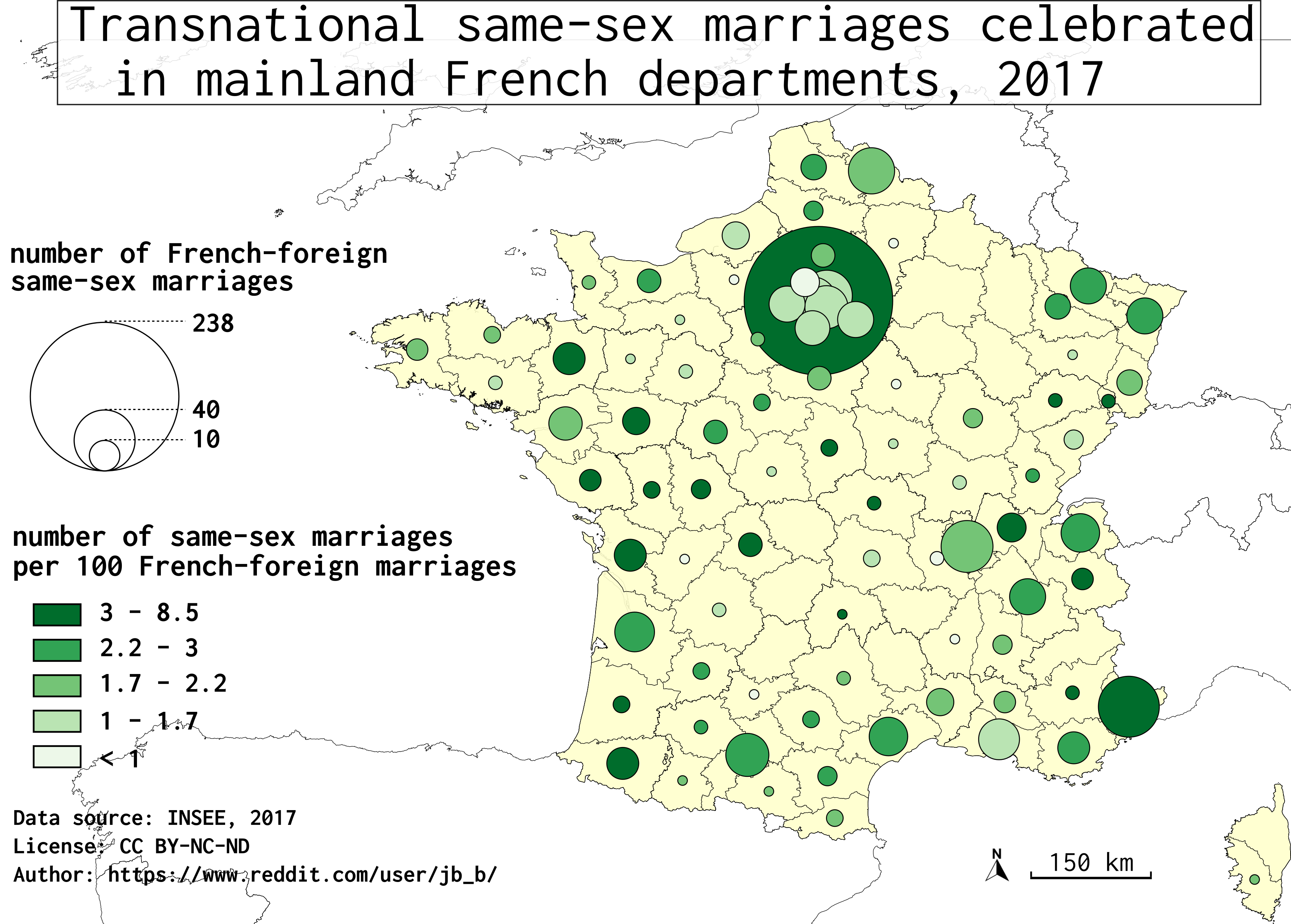 Map Map Of Transnational Same Sex Marriages In France In 2017 