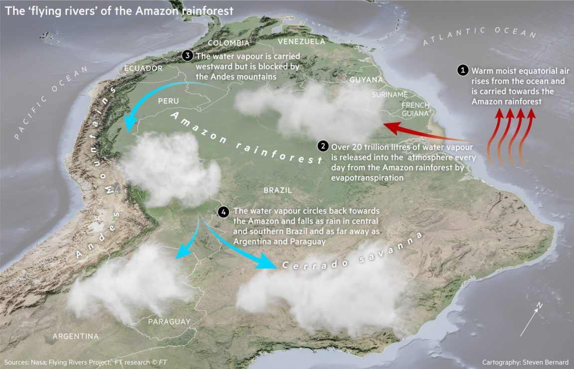 Infographic [OC] How the Amazon rainforest creates it's own rain