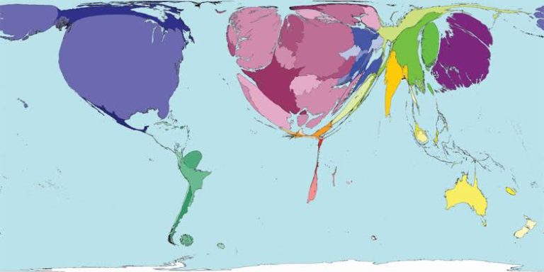 Map Anamorphic Thematic Map Illustrating The Volume Of Scientific   Map Anamorphic Thematic Map Illustrating The Volume Of Scientific 768x384 