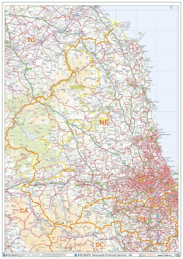 Map : Get The Best Newcastle Postcode Map Laminated - Infographic.tv ...