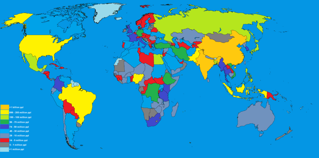 Map : World Population 2020 Map - Infographic.tv - Number one ...