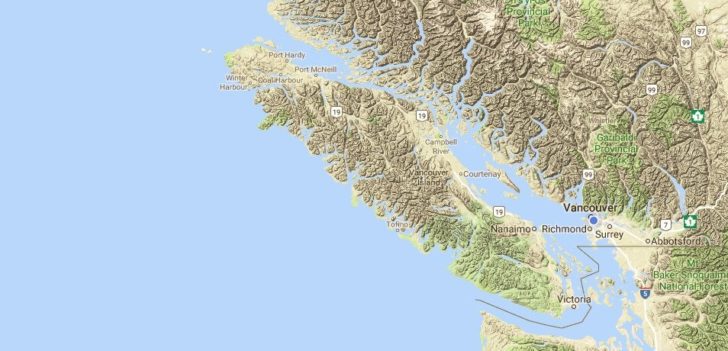 Map : How big is Vancouver Island - Infographic.tv - Number one