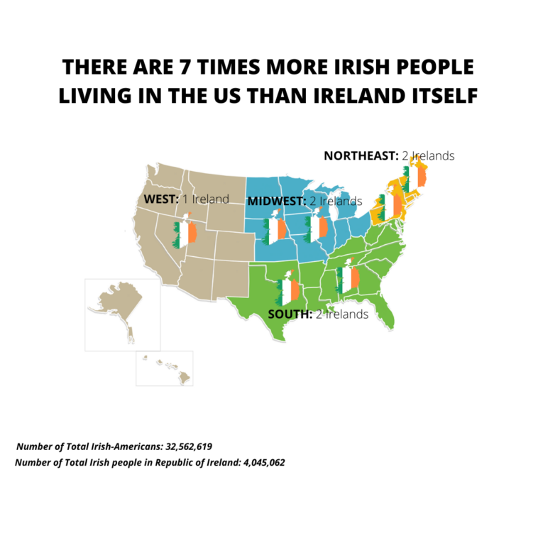 Map : Irish Diaspora in the United States - Infographic.tv - Number one ...