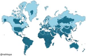 Map : How The Mercator Projection Distorts The True Sizes Of Countries ...