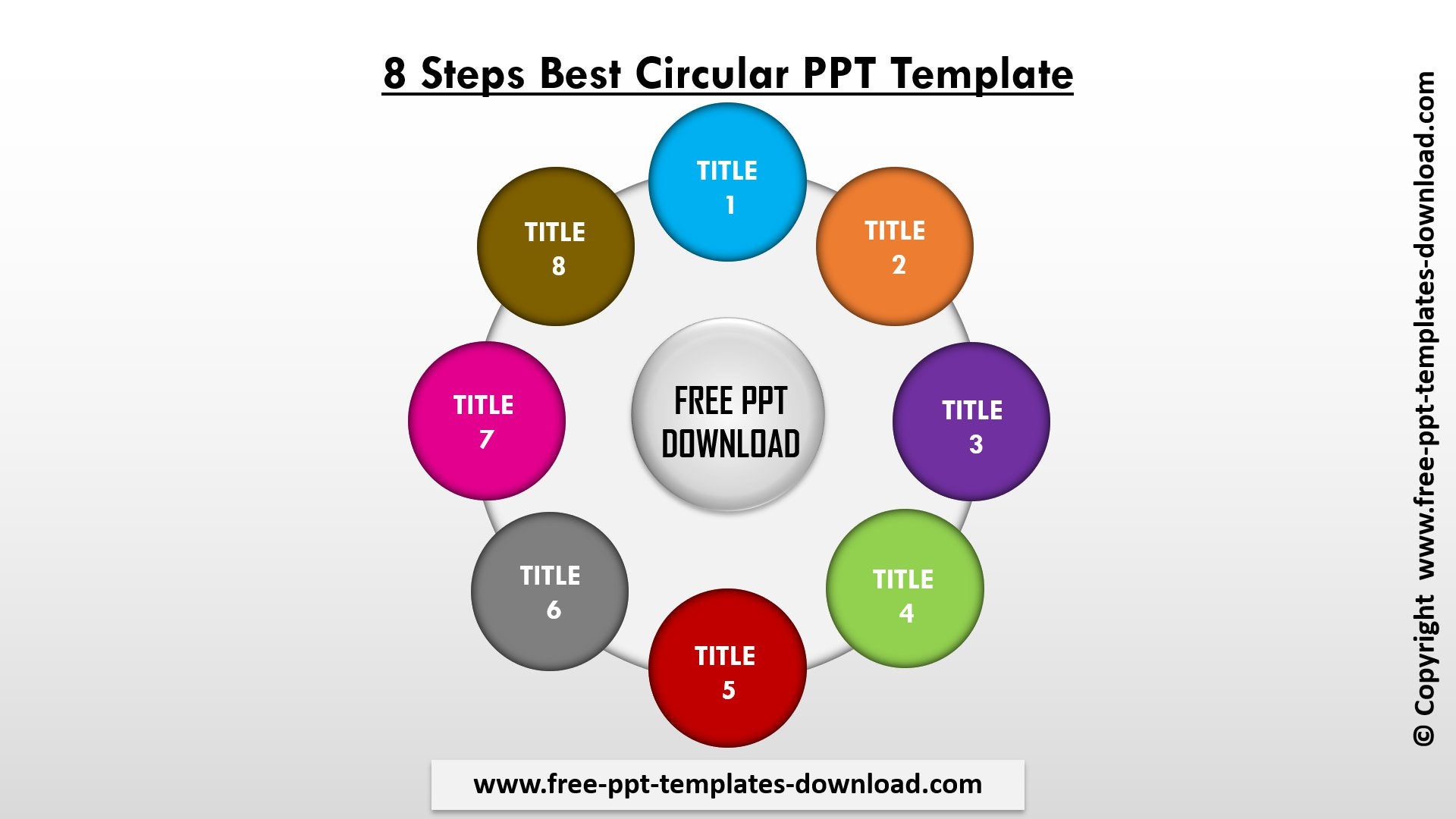 Chart : 8 Steps Best Circular PPT Template Download   Infographictv